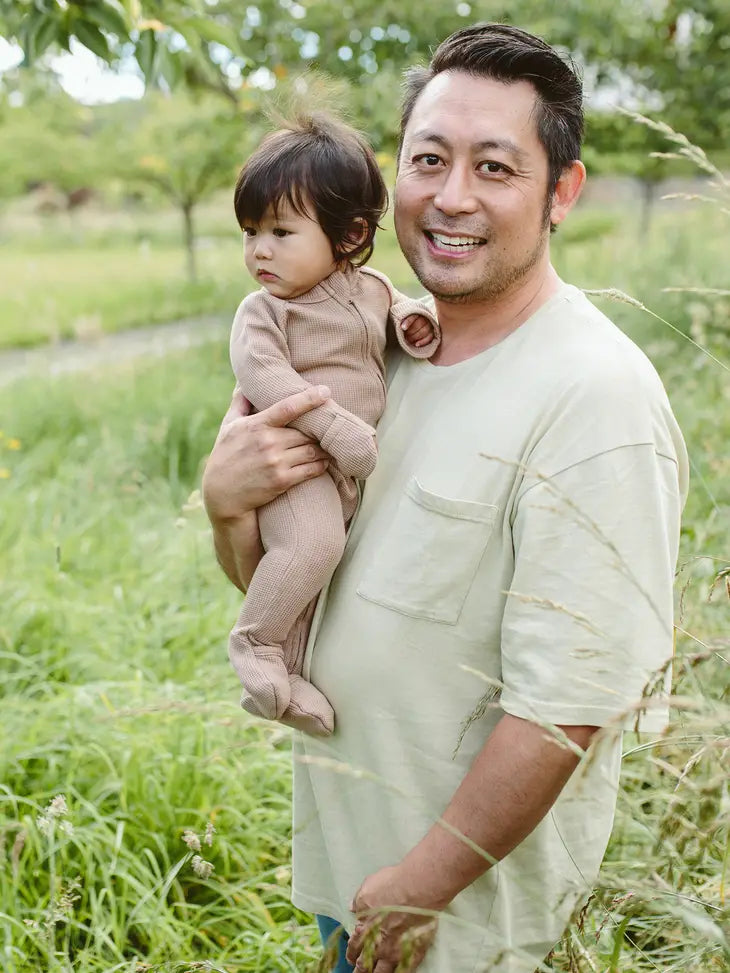 Thermal Viscose + Organic Cotton Footie - Natural