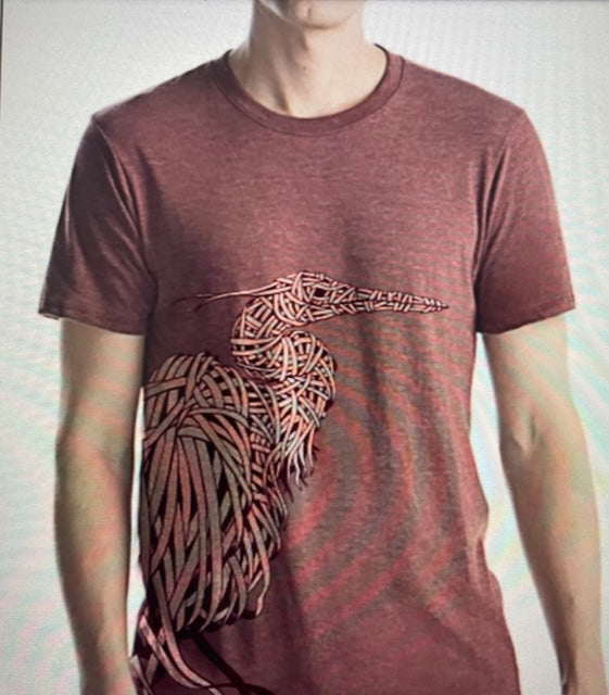 Done Creative Heron Ribbon Bamboo Tri Blend T-Shirt