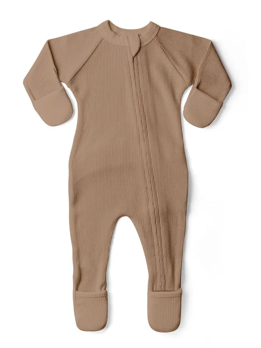 Thermal Viscose + Organic Cotton Footie - Natural